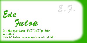 ede fulop business card